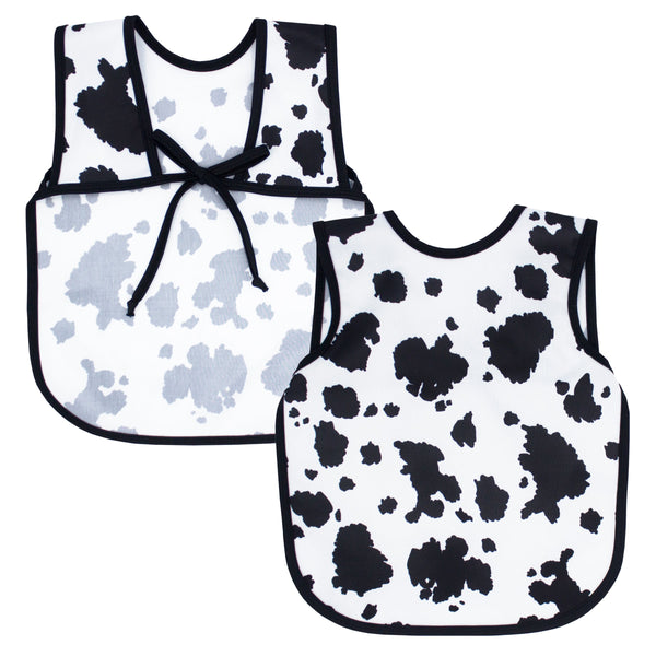 Cowhide Bapron on sale - stylish and practical baby bib for mess-free mealtime.