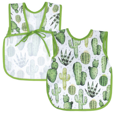 Desert Cactus Bapron for babies, stylish and functional bib-apron combo for mess-free mealtime.