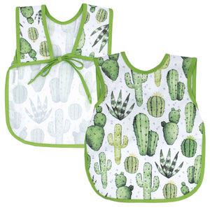 Desert Cactus Bapron for babies, stylish and functional bib-apron combo for mess-free mealtime.