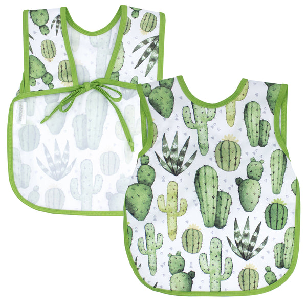 Desert Cactus Bapron for babies, stylish and functional bib-apron combo for mess-free mealtime.