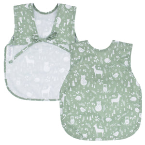 Forest Friends Bapron for babies, featuring cute animal designs, perfect for mess-free mealtime and playtime.