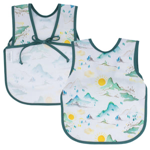 Mountain Mist Bapron for babies, stylish and functional bib apron for mess-free feeding and playtime.