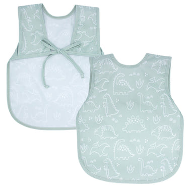 Sage Dino Friends Bapron for preschoolers on sale - perfect for mess-free mealtime adventures!