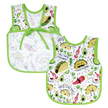 Colorful Taco Party Bapron for babies, perfect for mess-free mealtime fun and stylish protection.