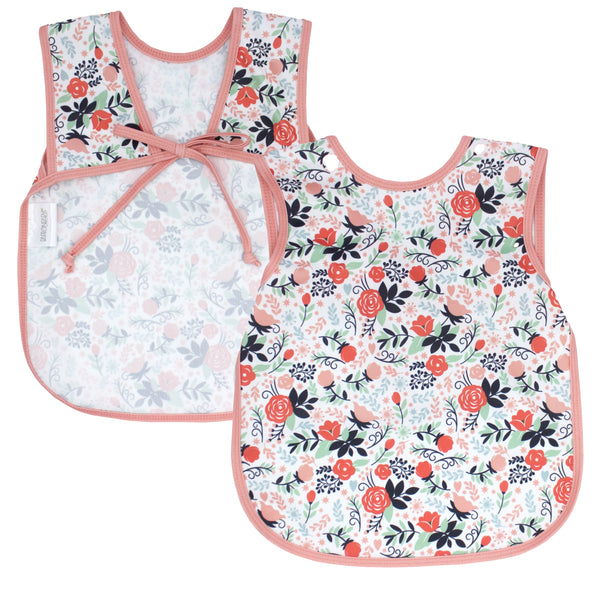 Vintage Rose Bapron for babies, stylish and functional, perfect for mealtime messes.