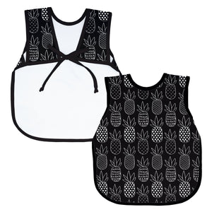Pineapple Monochrome Bapron for babies, stylish and practical bib-apron combo for mess-free mealtime.