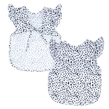 Organic Dot Flutter Bapron for babies, featuring a stylish design and comfortable fit for mealtime messes.