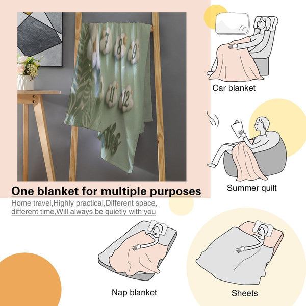 Personalised Baby Milestone Blanket | Sleeping Dragon & Moon 3D Deluxe