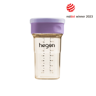 Hegen PCTO™ 240ml All-Rounder Cup in Purple for babies 12 months+, durable PPSU drinking bottle.