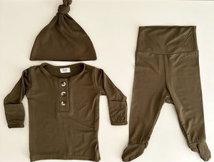 Top and Bottom Outfit, Baby Boy Outfits, Army Green