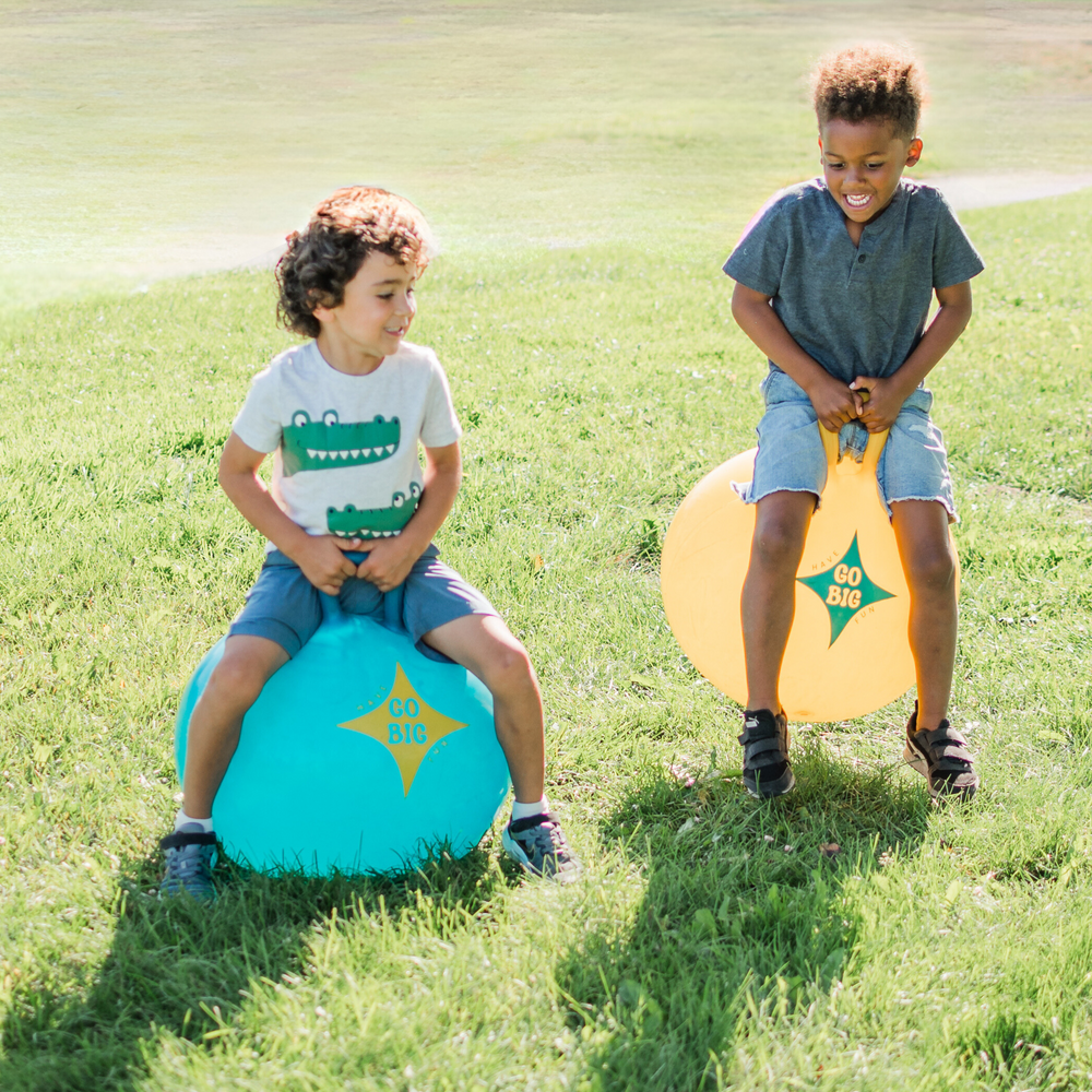 Set of 2 Hop Ball Race Set for kids, perfect for active play and outdoor fun.