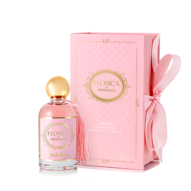 "Jude Rose Eau de Parfum by Florica - Delicate fragrance for babies in elegant packaging."