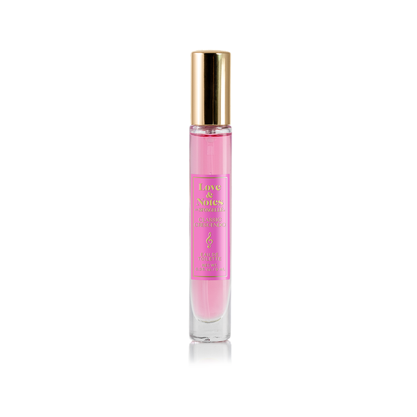 Classic Crescendo Love & Notes Eau de Toilette for babies, showcasing a charming bottle from angle 4.