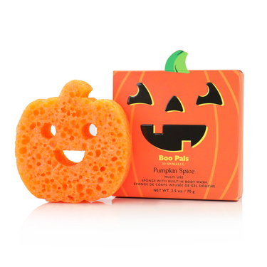 Pumpkin Spice Pumpkin Boo Pals Buffer - Body wash infused for gentle cleansing and fun bath time for babies.