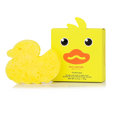Danny Duck Farm Animals Body Wash Infused Buffer for gentle baby skin care.