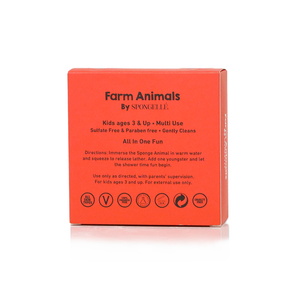 Henry Horse Body Wash Infused Buffer for babies, featuring a cute farm animal design at angle 6.