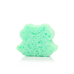 Freddie Frog body wash infused buffer in a playful nature animal design, perfect for gentle baby bathing.