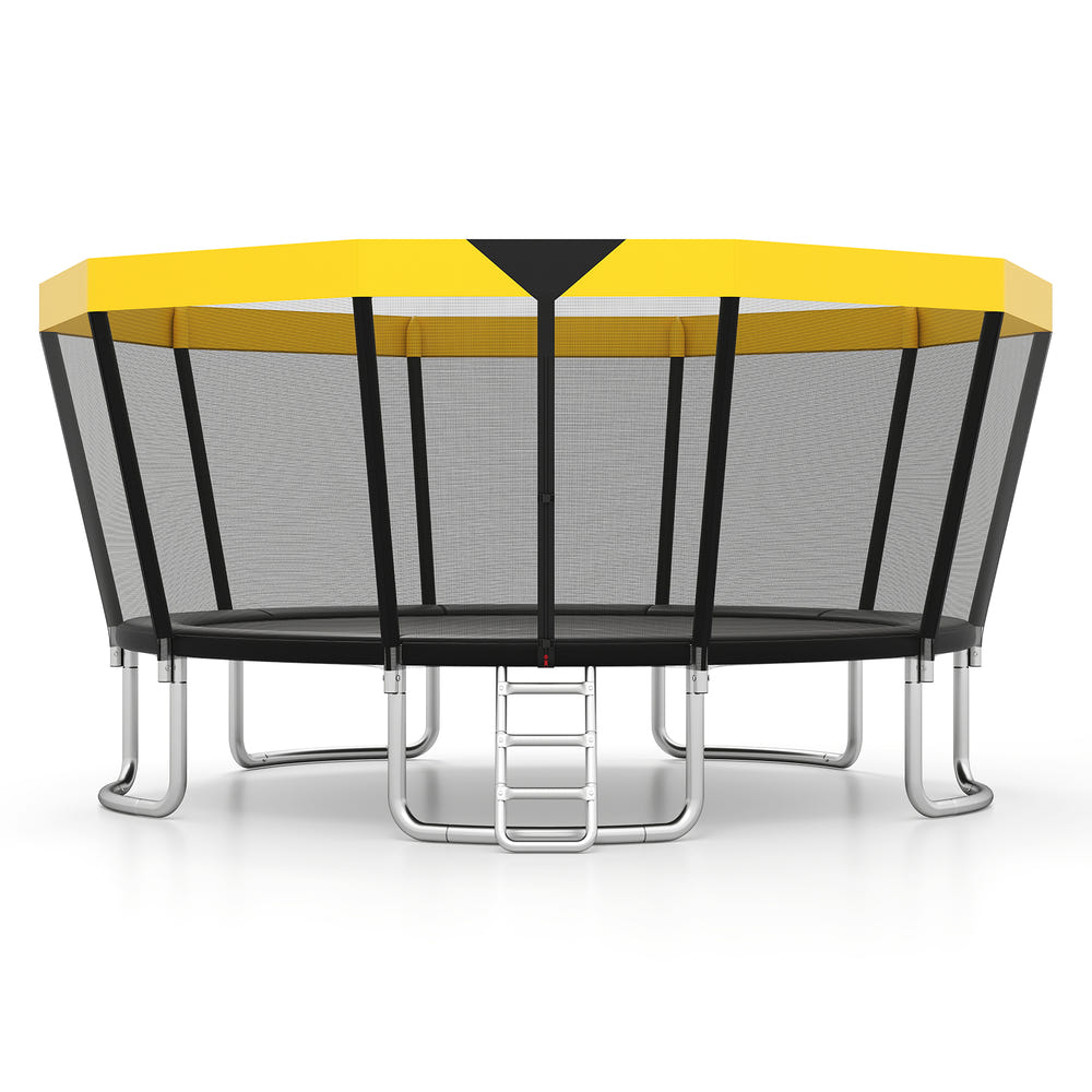 ASTM Compliant Recreational Trampoline with Non-Slip Ladder
