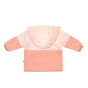 Colorblock Baby Raincoat - Soft Pink/terracoral