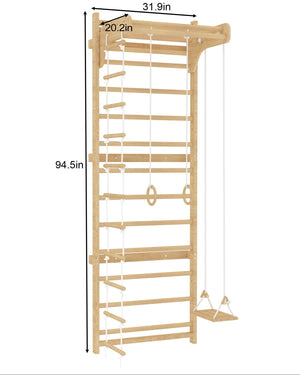 Add-On Ladder Wall Panel for 95" Modular Walnut