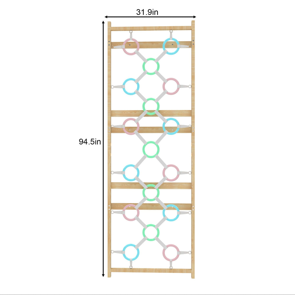 Add-On Ring Wall Panel for 95" Modular Walnut