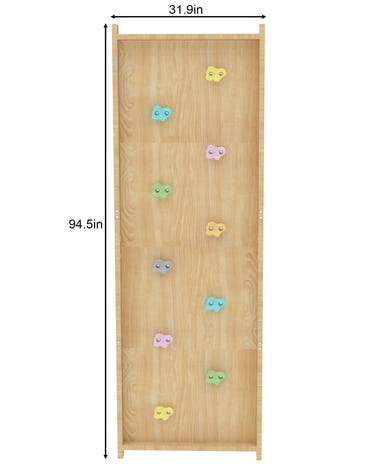 Add-On Rock Wall Panel for 95" Modular Walnut - Indoor baby play equipment for active fun and development.