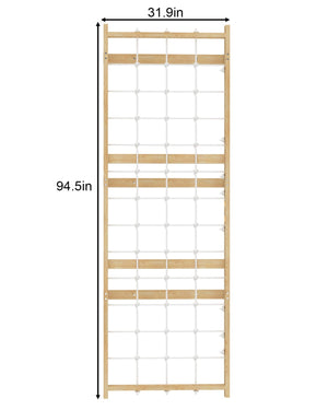 Add-On Rope Wall Panel for 95" Modular Walnut