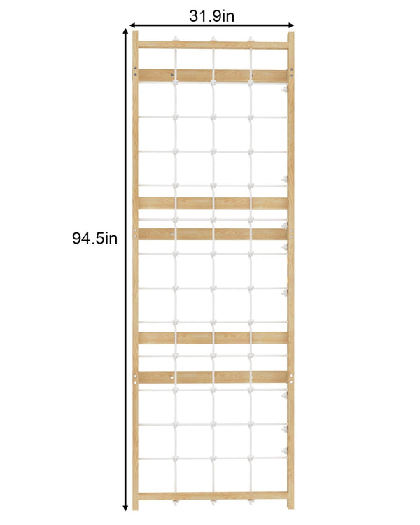Add-On Rope Wall Panel for 95" Modular Walnut