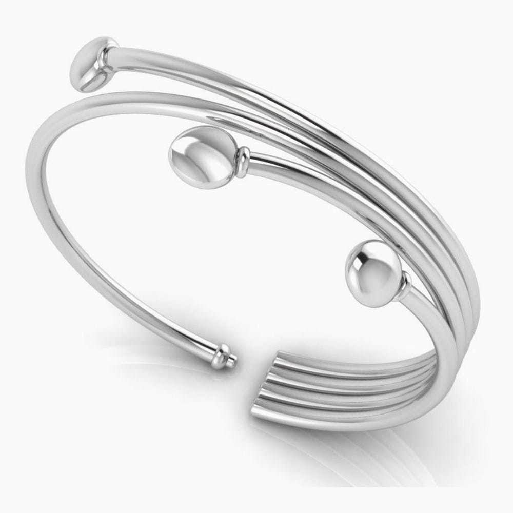 Sterling Silver Baby Branching Love Bracelet Bangle by Krysaliis