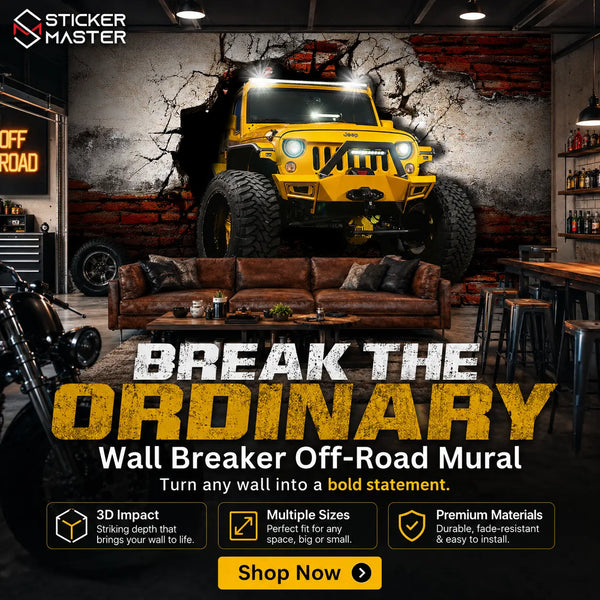 Wall Breaker Off-Road Mural | Garage Wallpaper