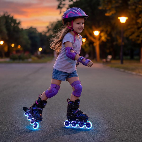 Adjustable Kids' Incline Skates for Boys Girls Ages 5-14 for Kids - Outdoor Play