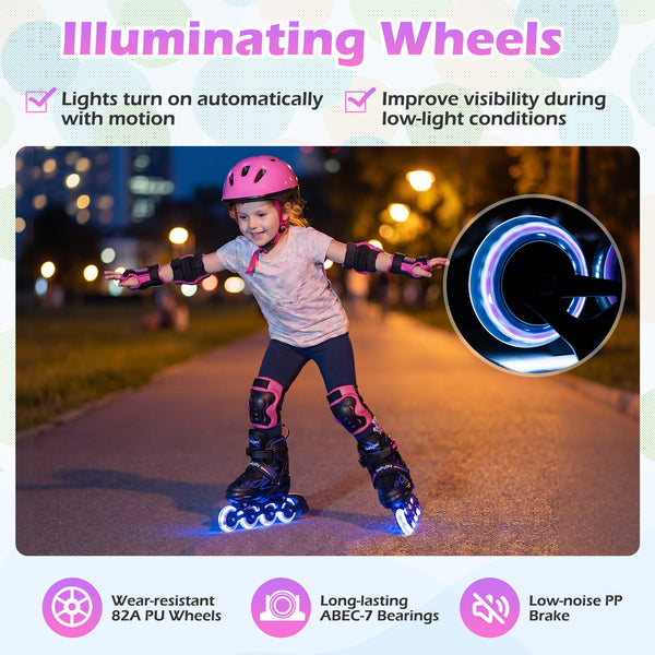 Adjustable Kids' Incline Skates for Boys Girls Ages 5-14 for Kids - Outdoor Play