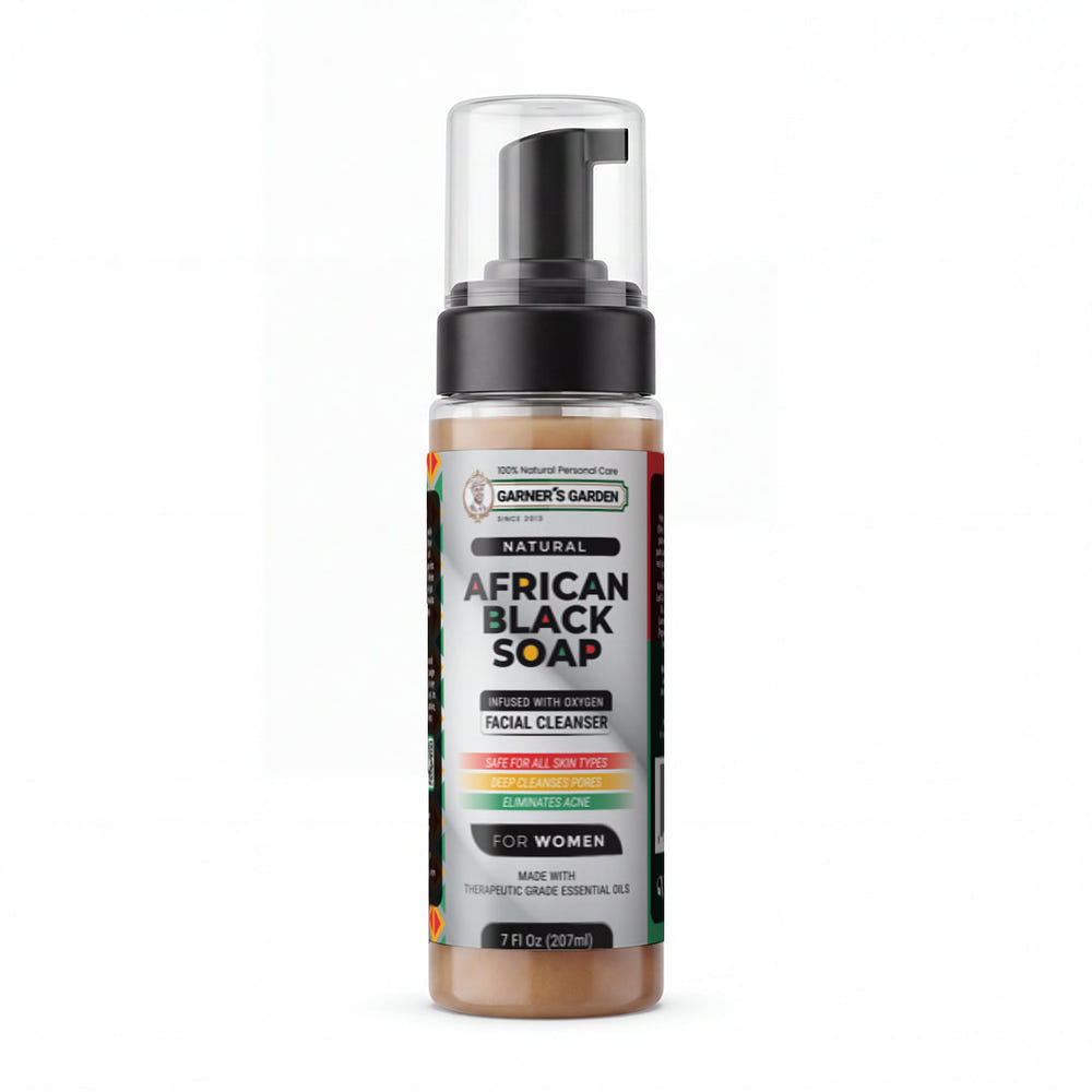 Garner's Garden African Black Soap Foaming Facial Cleanser H2O2