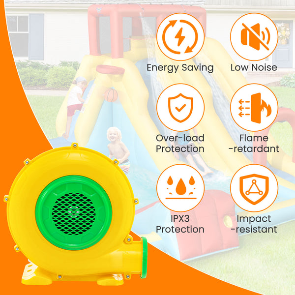 480W Air Blower Air Pump Fan with Convenient Handle and Ground Stakes