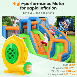 480W Air Blower Air Pump Fan with Convenient Handle and Ground Stakes