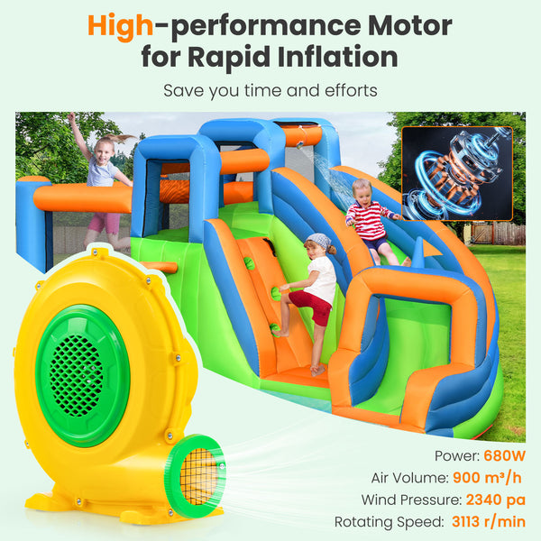 480W Air Blower Air Pump Fan with Convenient Handle and Ground Stakes