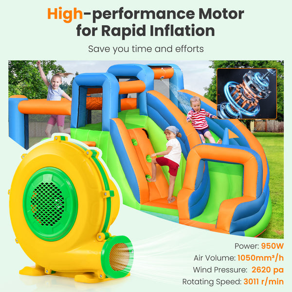 480W Air Blower Air Pump Fan with Convenient Handle and Ground Stakes
