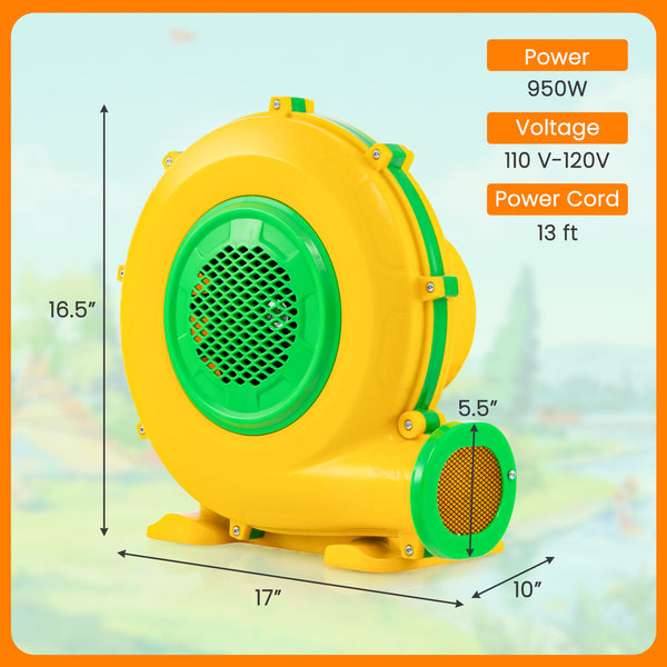 480W Air Blower Air Pump Fan with Convenient Handle and Ground Stakes