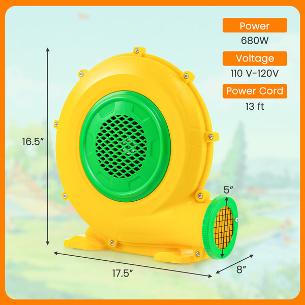 480W Air Blower Air Pump Fan with Convenient Handle and Ground Stakes