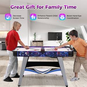 Air Powered Hockey Game Table with 2 Pushers and Pucks - Electric Fan