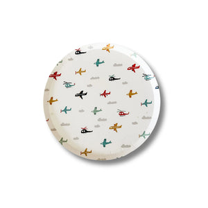 Airplane Dessert Plates, 7 Inch Kids Birthday Party Plates