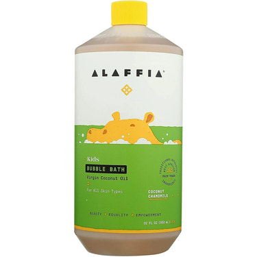 Alaffia - Purely Coconut Bubble Bath, 32 fl oz - Gentle Kids' Soap