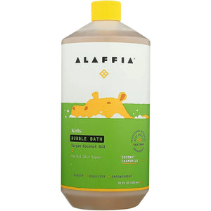 Alaffia - Purely Coconut Bubble Bath, 32 fl oz - Gentle Kids' Soap