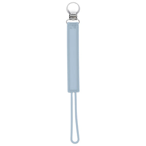 Classic Glacier Blue Gray All Silicone One Piece Pacifier Clip