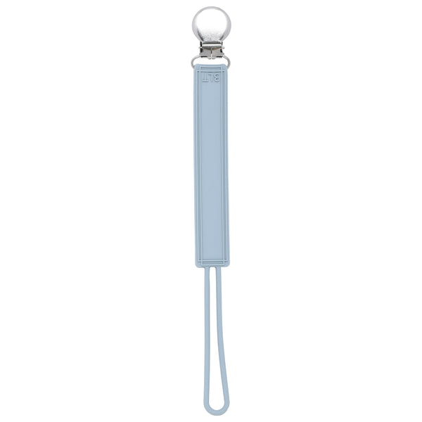 Classic Glacier Blue Gray All Silicone One Piece Pacifier Clip