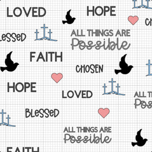 All Things Are Possible Swaddle Blanket