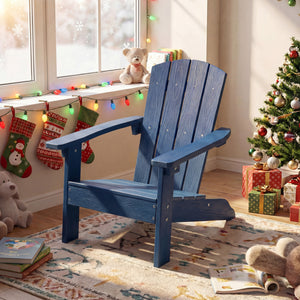 All-Weather HIPS Kid's Adirondack Chair with with High Backrest and Armrests
