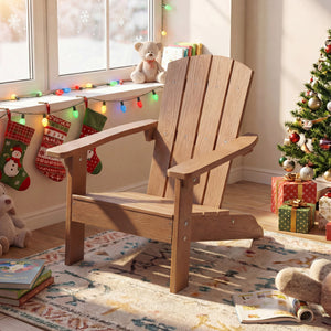 All-Weather HIPS Kid's Adirondack Chair with with High Backrest and Armrests