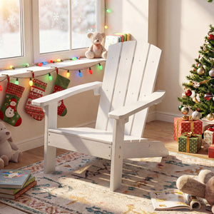 All-Weather HIPS Kid's Adirondack Chair with with High Backrest and Armrests