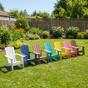 All-Weather HIPS Kid's Adirondack Chair with with High Backrest and Armrests
